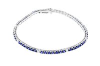 Bracciale Roman Gioielli RIALTO in Oro bianco Zaffiro 3.88 Ct TENNIS-J-ZAF - TENNIS-J-ZAF
